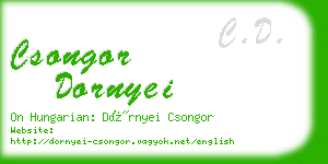 csongor dornyei business card